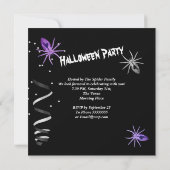 Halloween Party Gothic Spider Paars Black Kaart (Achterkant)