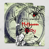 Halloween Party Gothic Spider's Web Kaart (Voorkant / Achterkant)