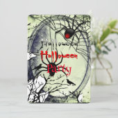 Halloween Party Gothic Spider's Web Kaart (Staand voorkant)