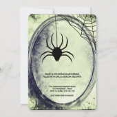 Halloween Party Gothic Spider's Web Kaart (Achterkant)