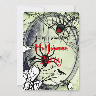 Halloween Party Gothic Spider's Web Kaart