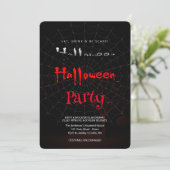 Halloween Party  Gothic, Spinnenweb Kaart (Staand voorkant)