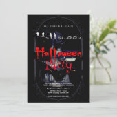 Halloween Party  Gotisch Huis Kaart (Staand voorkant)