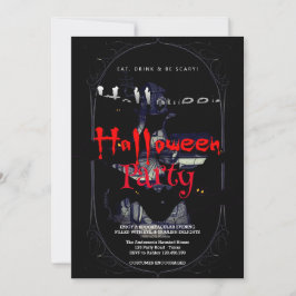 Halloween Party Gotisch Huis Kaart