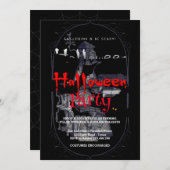 Halloween Party  Gotisch Huis Kaart (Voorkant / Achterkant)