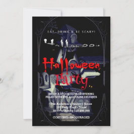 Halloween Party Gotisch Huis Kaart