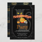 Halloween Party  Gotisch Kaart (Voorkant / Achterkant)