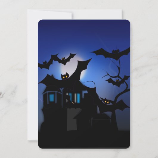 Halloween Party Gotisch Kaart (Achterkant)
