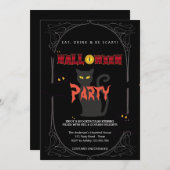 Halloween Party  Gotisch Kaart (Voorkant / Achterkant)