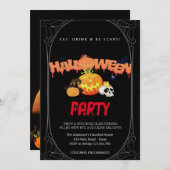 Halloween Party  Gotisch Kaart (Voorkant / Achterkant)