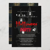 Halloween Party  Gotisch Kaart (Voorkant / Achterkant)