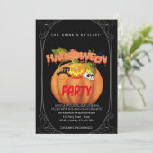 Halloween Party  Gotisch Kaart (Staand voorkant)