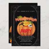 Halloween Party  Gotisch Kaart (Voorkant / Achterkant)