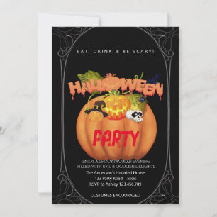 Halloween Party  Gotisch Kaart