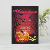 Halloween Party  Gotisch Kaart (Staand voorkant)