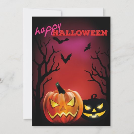 Halloween Party  Gotisch Kaart (Achterkant)