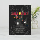 Halloween Party  Gotisch Kaart (Staand voorkant)