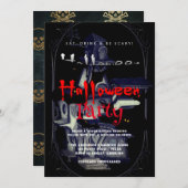 Halloween Party  Gotisch Kaart (Voorkant / Achterkant)