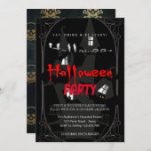 Halloween Party  Gotisch Kaart (Voorkant / Achterkant)