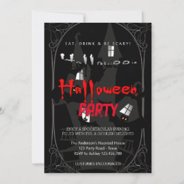 Halloween Party  Gotisch Kaart