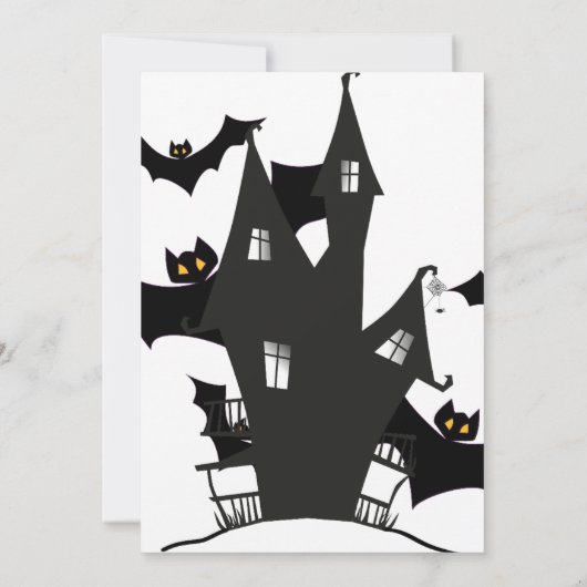 Halloween Party  Gotisch Kaart (Achterkant)