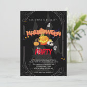 Halloween Party  Gotisch Kaart (Staand voorkant)
