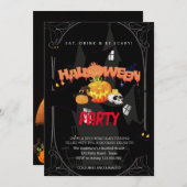 Halloween Party  Gotisch Kaart (Voorkant / Achterkant)