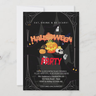 Halloween Party Gotisch Kaart