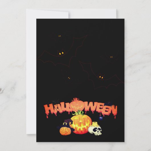 Halloween Party  Gotisch Kaart (Achterkant)