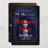 Halloween Party Gotische heks en spookhuis Kaart (Voorkant / Achterkant)