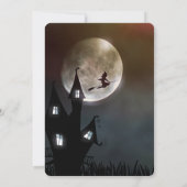 Halloween Party Gotische heks en spookhuis Kaart (Achterkant)