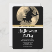 Halloween Party Gotische Heks Kaart (Voorkant)