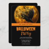 Halloween Party Gotische Kraai Kaart (Voorkant / Achterkant)