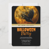 Halloween Party Gotische Kraai Kaart (Voorkant)