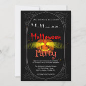 Halloween Party Gotische Spooky Pompoen Kaart (Voorkant)