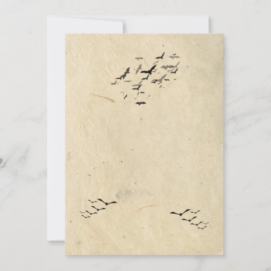 Halloween Party Gotische Uitnodiging (Achterkant)