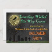 Halloween Party | Graveyard Crow and Moon Kaart (Voorkant)
