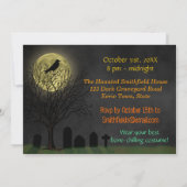 Halloween Party | Graveyard Crow and Moon Kaart (Achterkant)