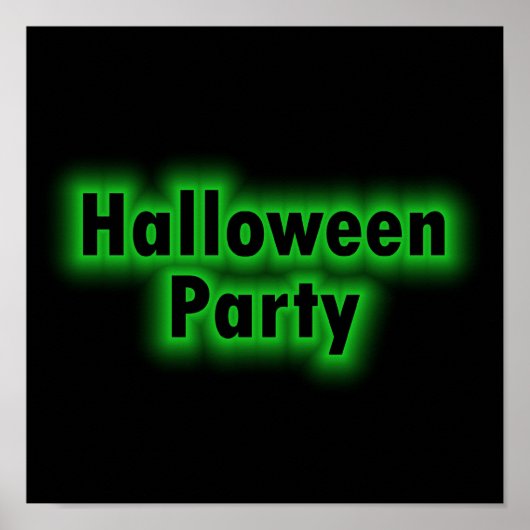 Halloween Party Green Glow Poster (Voorkant)
