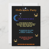 Halloween Party griezelige Kinder pompoenen kaarse Kaart (Achterkant)