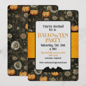 Halloween Party grillig patroon Kaart (Voorkant / Achterkant)