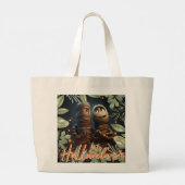 Halloween party grote tote bag (Achterkant)