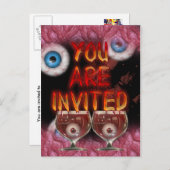 Halloween Party Gruesome body part uitnodiging (Voorkant / Achterkant)