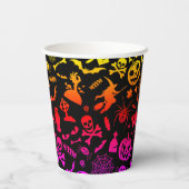 Halloween Party Happy Halloween neon spooky-schuin Papieren Bekers (Achterkant)