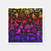 Halloween Party Happy Halloween neon spooky-schuin Servet (Voorkant)