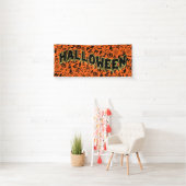 Halloween Party Happy Halloween spooky typografie Spandoek (Insitu)