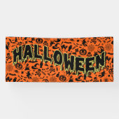 Halloween Party Happy Halloween spooky typografie Spandoek (Horizontaal)