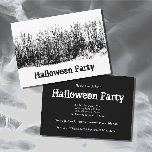 Halloween Party Haunted Bossen Kaart