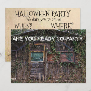 Halloween Party Haunted House Invitation Kaart