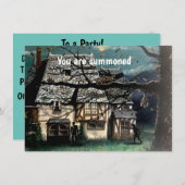 Halloween Party haunted house Invitation Kaart (Voorkant / Achterkant)